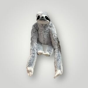 Kellytoy Hanging Sloth Plush Kids 40" Grey New Two Tone Natural Long Limbs